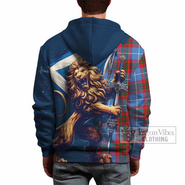 Dalmahoy Tartan Family Crest Hoodie with Scottish Majestic Lion - Tartan Vibes Clothing