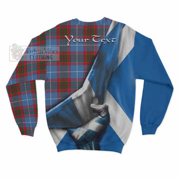 Dalmahoy Tartan Sweatshirt with Family Crest Scotland Patriotic Style - Tartan Vibes Clothing