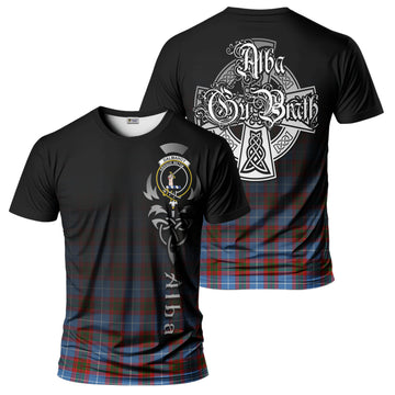 Dalmahoy Tartan T-Shirt Featuring Alba Gu Brath Family Crest Celtic Inspired
