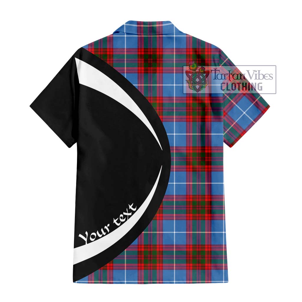 Dalmahoy Tartan Hawaiian Shirt with Family Crest Circle Style - Tartan Vibes Clothing