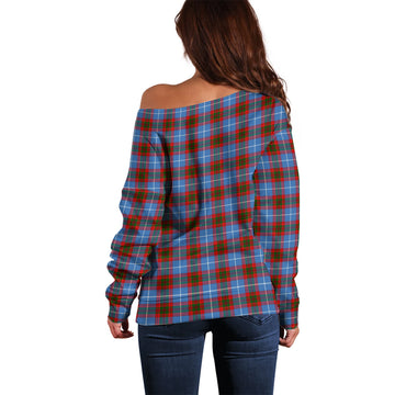 Dalmahoy Tartan Off Shoulder Women Sweater - Tartan Vibes Clothing