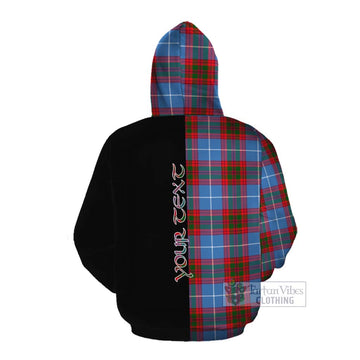 Dalmahoy Tartan Cotton Hoodie with Family Crest and Half Of Me Style Pullover Hoodie - Tartan Vibes Clothing
