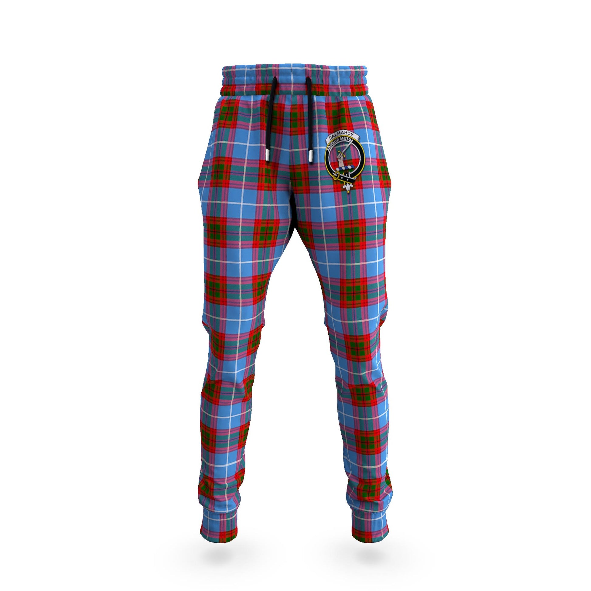 Dalmahoy Tartan Joggers Pants with Family Crest 5XL - Tartan Vibes Clothing