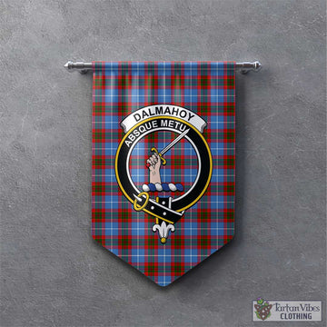 Dalmahoy Tartan Gonfalon, Tartan Banner with Family Crest - Tartan Vibes Clothing