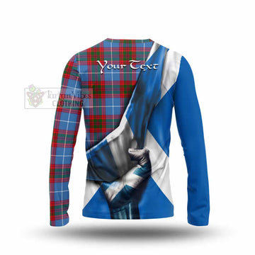 Dalmahoy Tartan Long Sleeve T-Shirt with Family Crest Scotland Patriotic Style - Tartan Vibes Clothing