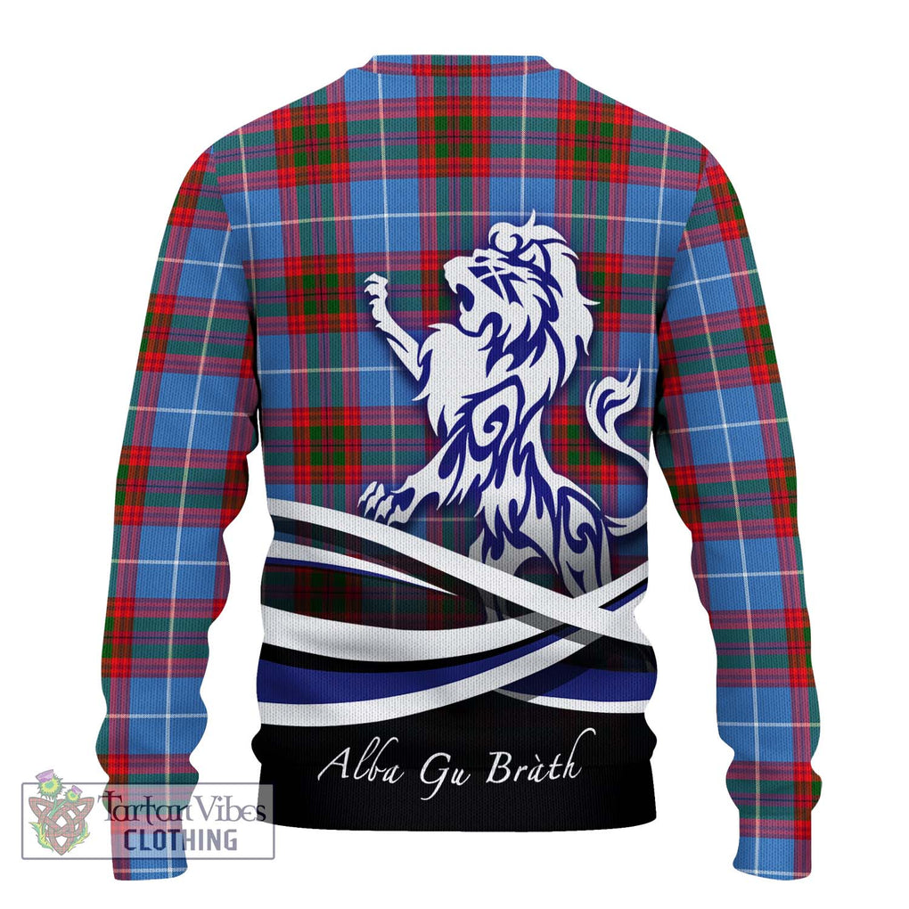 Dalmahoy Tartan Ugly Sweater with Alba Gu Brath Regal Lion Emblem - Tartan Vibes Clothing