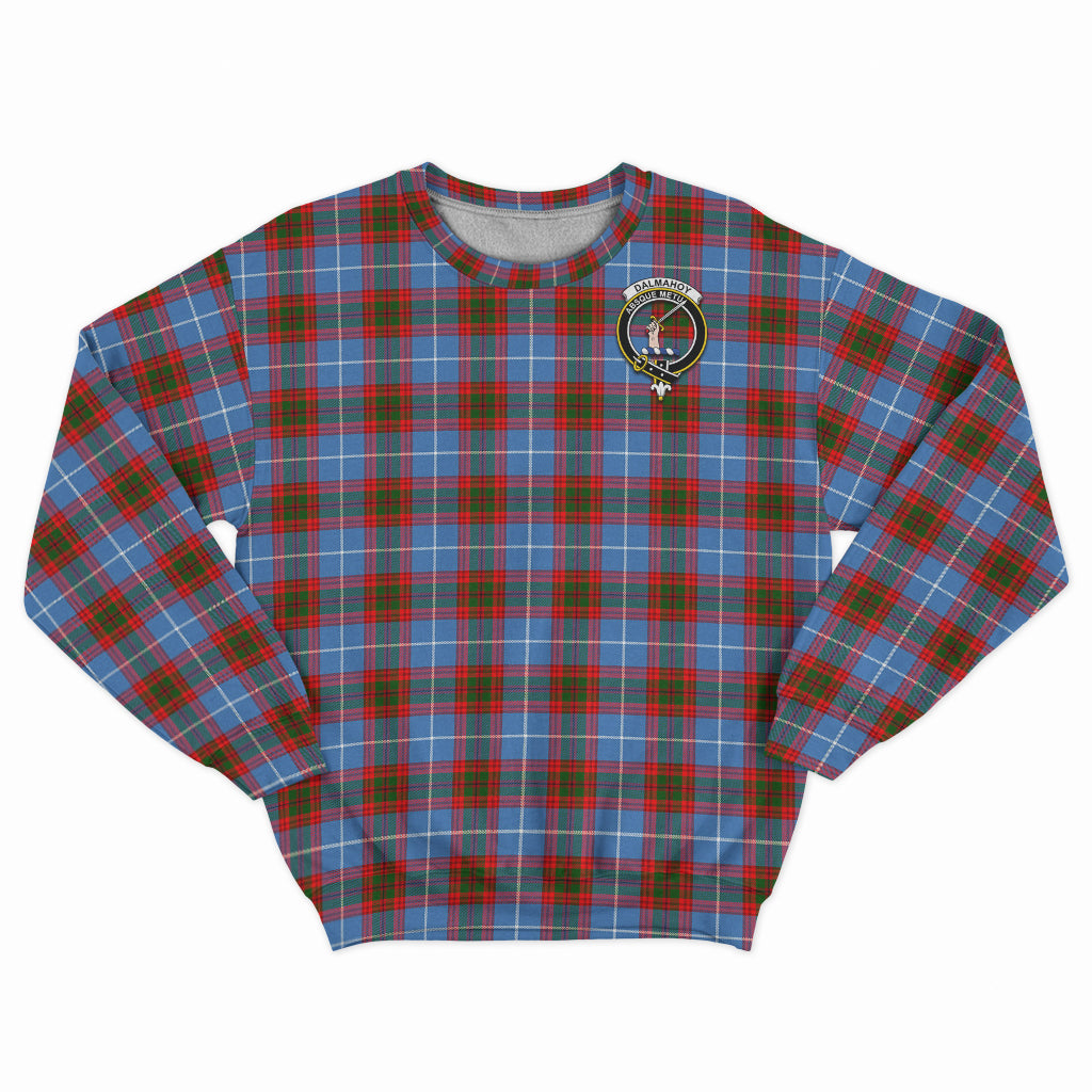 Dalmahoy Tartan Sweatshirt with Family Crest - Tartan Vibes Clothing