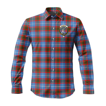 Dalmahoy Tartan Long Sleeve Button Up Shirt with Family Crest Men's Shirt - Tartan Vibes Clothing