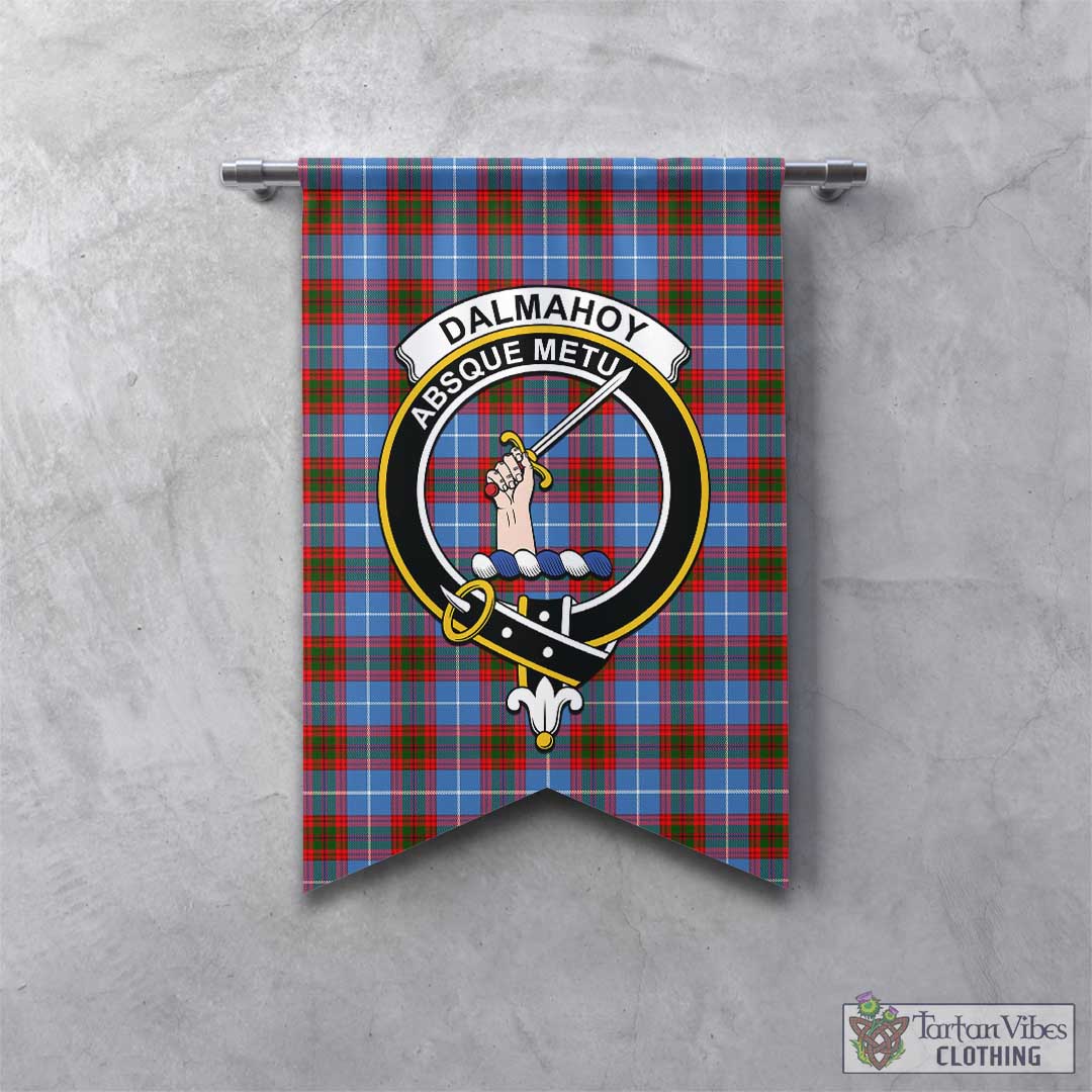 Dalmahoy Tartan Gonfalon, Tartan Banner with Family Crest - Tartan Vibes Clothing