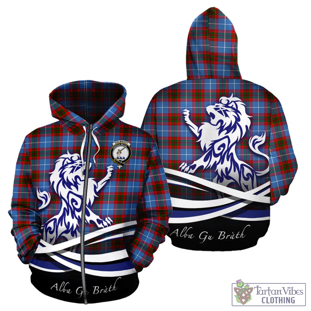 Dalmahoy Tartan Hoodie with Alba Gu Brath Regal Lion Emblem - Tartan Vibes Clothing
