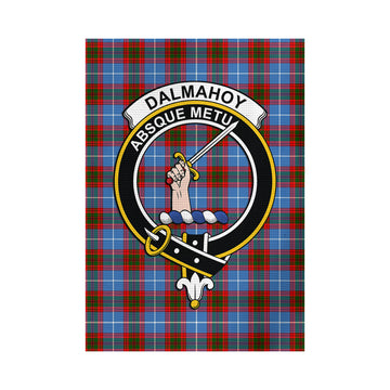 Dalmahoy Tartan Garden Flag with Family Crest