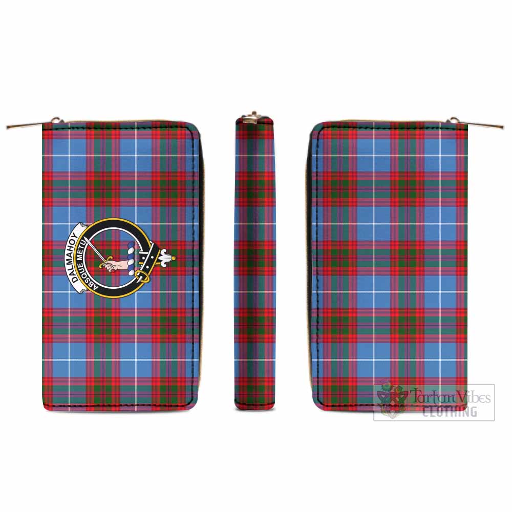 Dalmahoy Tartan Women's Leather Wallet with Family Crest - Tartan Vibes Clothing