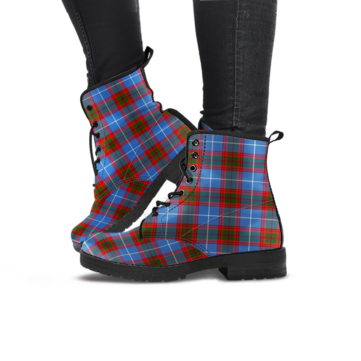 Dalmahoy Tartan Leather Boots - Tartan Vibes Clothing