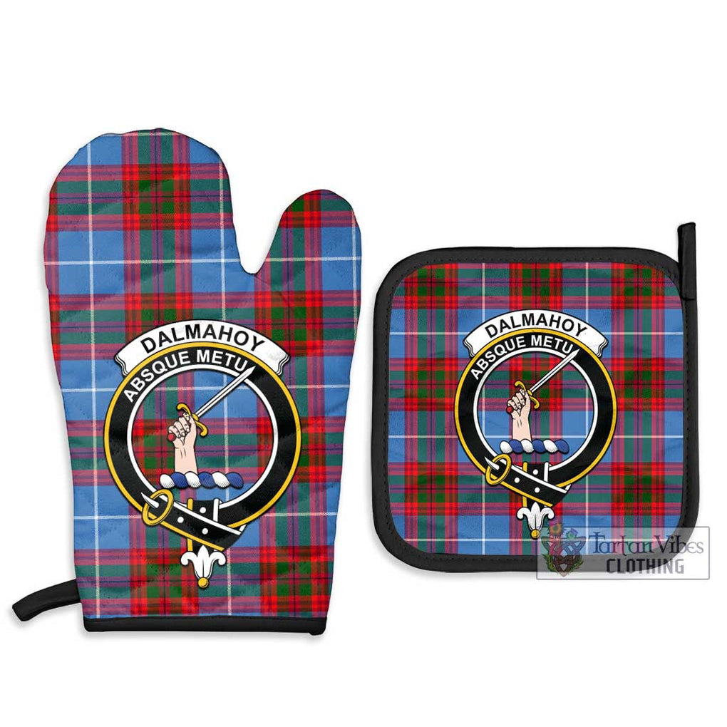 Dalmahoy Tartan Combo Oven Mitt & Pot-Holder with Family Crest - Tartan Vibes Clothing