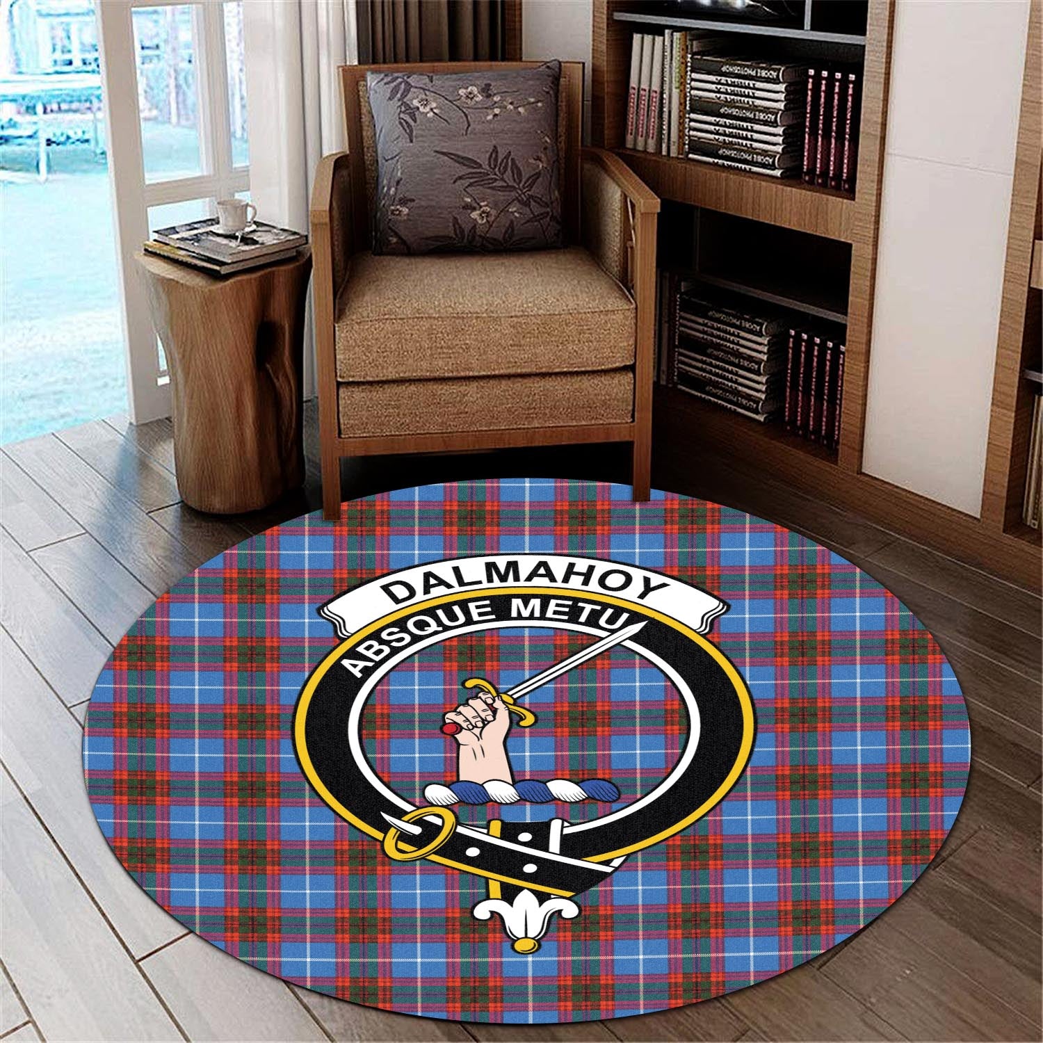 Dalmahoy Tartan Crest Table Runner - Cotton table runner