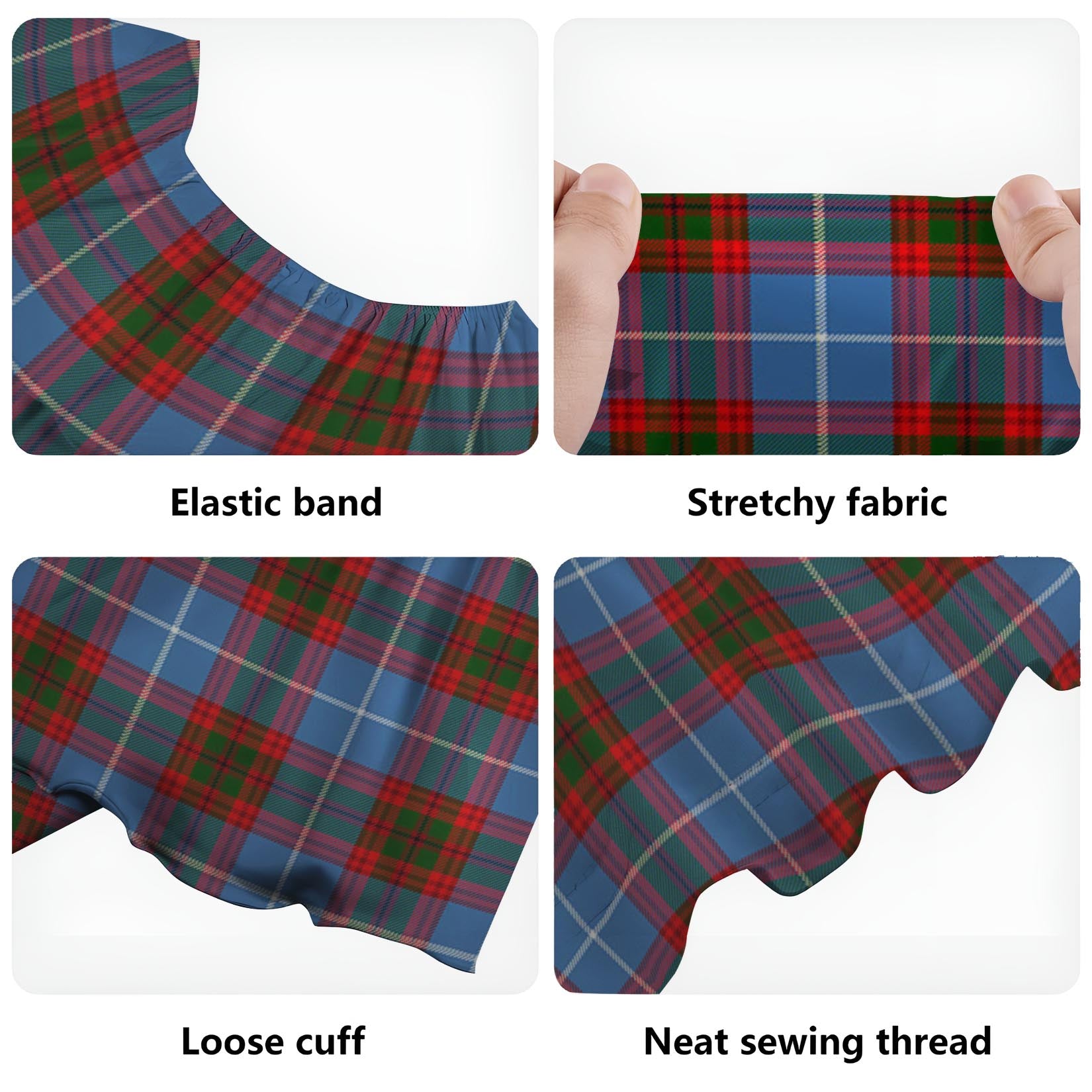 Dalmahoy Tartan Off Shoulder Long Dress - Tartan Vibes Clothing