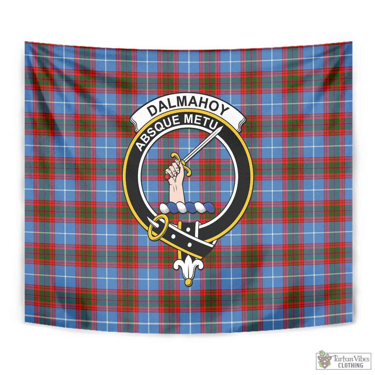 Dalmahoy Tartan Tapestry Wall Hanging and Home Decor for Room with Family Crest - Tartan Vibes Clothing