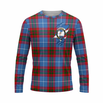 Dalmahoy Clan Crest In Me Tartan Long Sleeve T-Shirt Scotland Flag Style