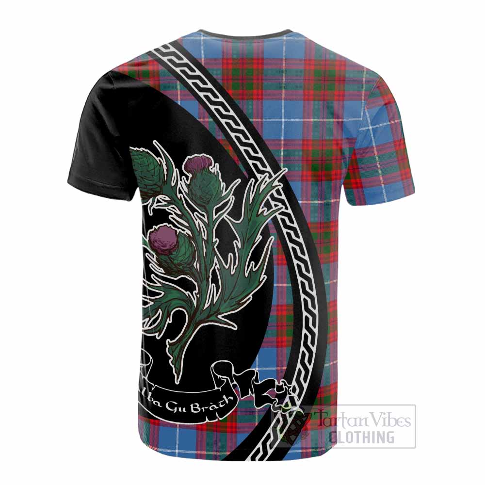 Dalmahoy Family Crest Tartan Cotton T-shirt Alba Thistle Inspired - Tartan Vibes Clothing