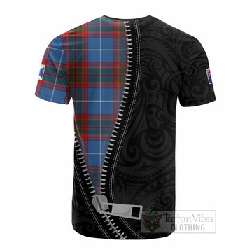 Dalmahoy Tartan Cotton T-shirt New Zealand Pattern Unique Zipper Stylized