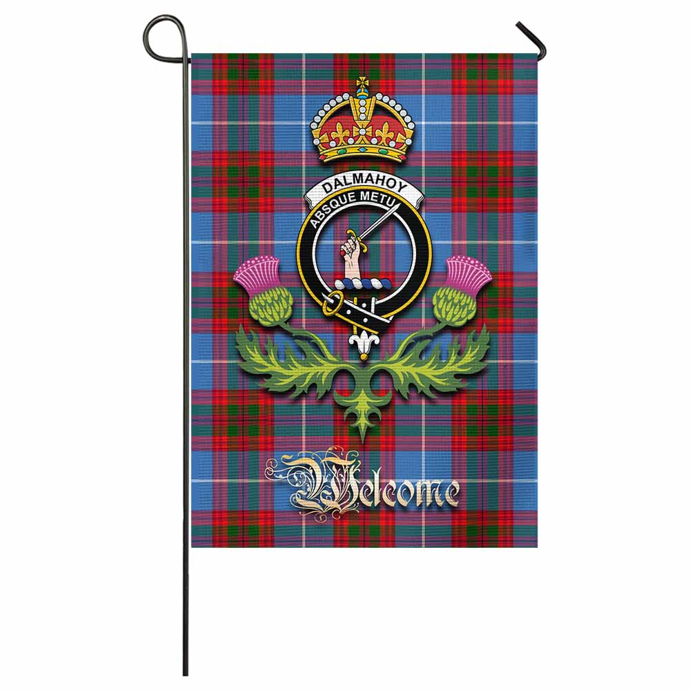 Dalmahoy Tartan Family Crest Garden Flag Royal Thistle Welcome Style - Tartan Vibes Clothing
