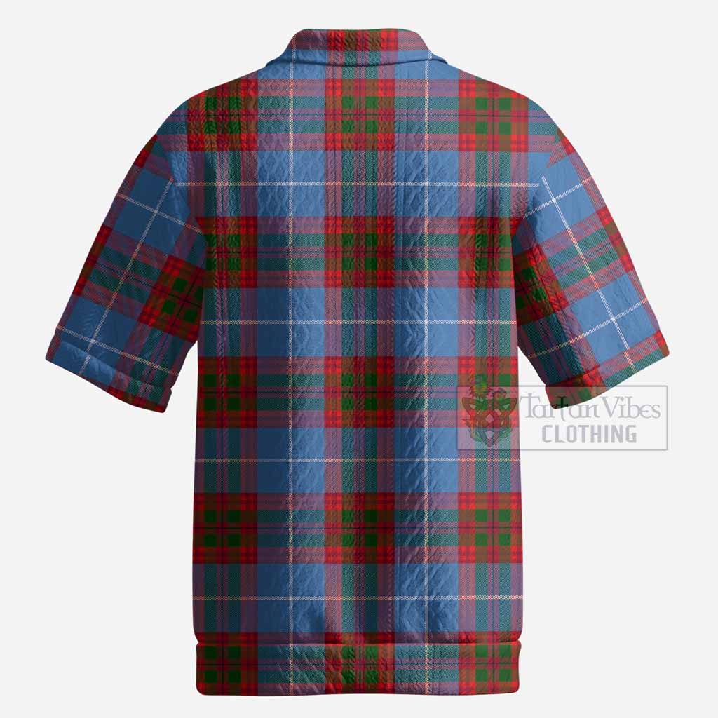 Dalmahoy Tartan Men’s Polo Sweater Top with Family Crest