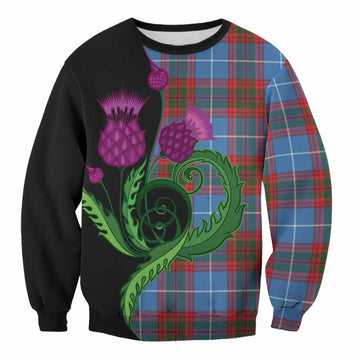 Dalmahoy Tartan Sweatshirt Traditional Scottish Thistle