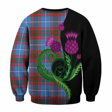Dalmahoy Tartan Sweatshirt Traditional Scottish Thistle