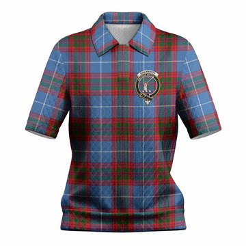 Dalmahoy Tartan Women’s Polo Sweater Top with Family Crest