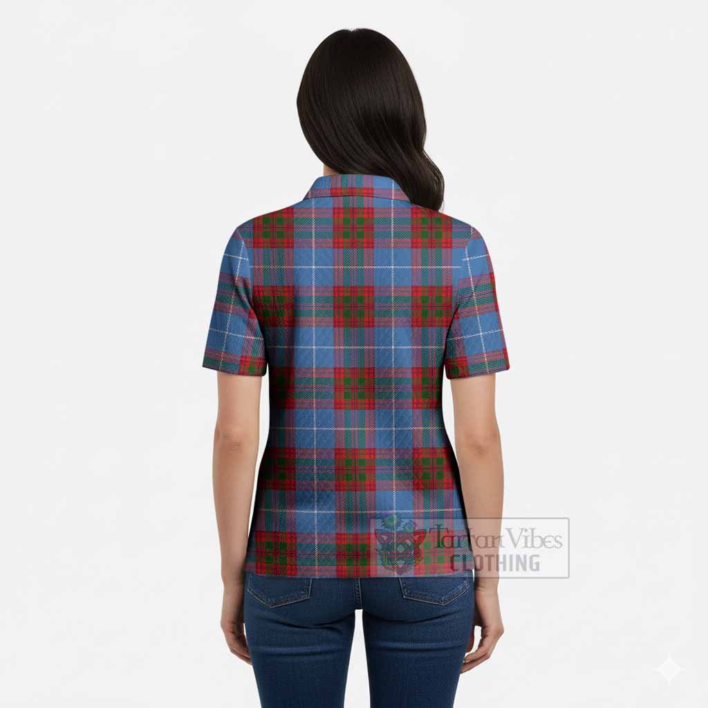 Dalmahoy Tartan Women’s Polo Sweater Top with Family Crest