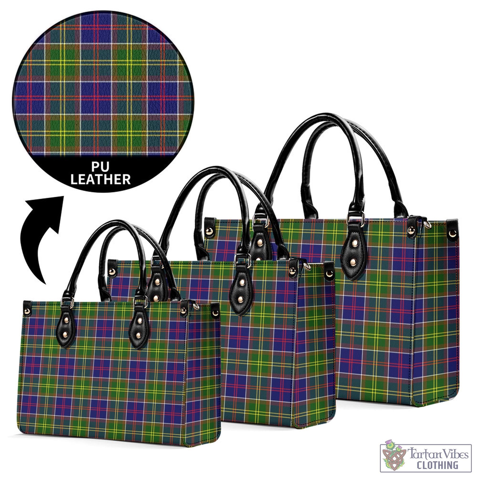 Dalrymple Tartan Luxury Leather Handbags - Tartan Vibes Clothing
