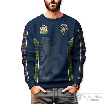 Dalrymple Tartan Sweater with Family Crest and Lion Rampant Vibes Sport Style Unisex - Tartan Vibes Clothing