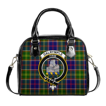 Dalrymple Tartan Shoulder Handbags with Family Crest One Size 9*21*24 cm (3.54*8.27*9.45 inches) - Tartan Vibes Clothing
