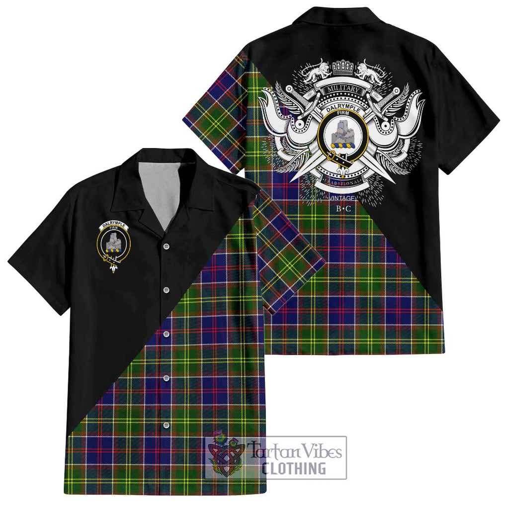 Dalrymple Tartan Hawaiian Shirt with Family Crest and Military Logo Style Kid - Tartan Vibes Clothing