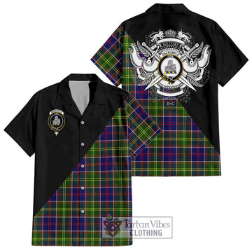 Dalrymple Tartan Hawaiian Shirt with Family Crest and Military Logo Style Kid - Tartan Vibes Clothing