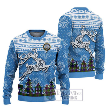 Dalrymple Clan Christmas Ugly Sweater Celtic Reindeer Style
