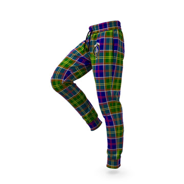 Dalrymple Tartan Joggers Pants with Family Crest S - Tartan Vibes Clothing