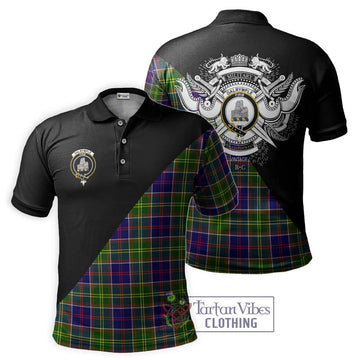 Dalrymple Tartan Polo Shirt with Family Crest and Military Logo Style Kid - Tartan Vibes Clothing
