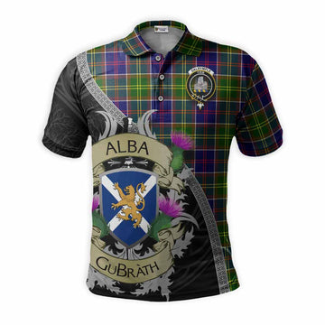 Dalrymple Tartan Family Crest Polo Shirt Lion Rampant Royal Thistle Shield Celtic Inspired Kid - Tartan Vibes Clothing