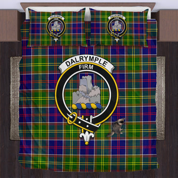 Dalrymple Tartan Bedding Set with Family Crest