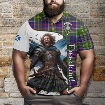 Dalrymple Crest Tartan Polo Shirt Inspired by the Freedom of Scottish Warrior