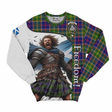 Dalrymple Crest Tartan Sweatshirt Inspired by the Freedom of Scottish Warrior