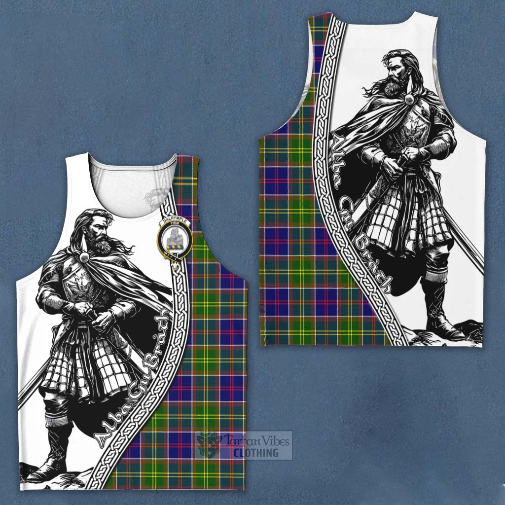 Dalrymple Tartan Clan Crest Men's Tank Top with Highlander Warrior Celtic Style Men - Tartan Vibes Clothing