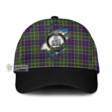 Dalrymple Tartan Classic Cap with Family Crest In Me Style