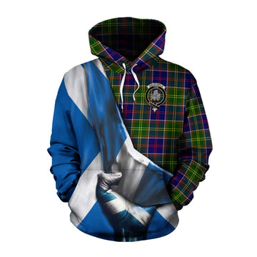 Dalrymple Tartan Cotton Hoodie with Family Crest Scotland Patriotic Style Pullover Hoodie XS - Tartan Vibes Clothing