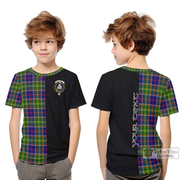 Dalrymple Tartan Kid T-Shirt with Family Crest and Half Of Me Style Youth XL Size14 - Tartan Vibes Clothing