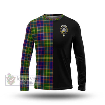 Dalrymple Tartan Long Sleeve T-Shirt with Family Crest and Half Of Me Style Unisex - Tartan Vibes Clothing