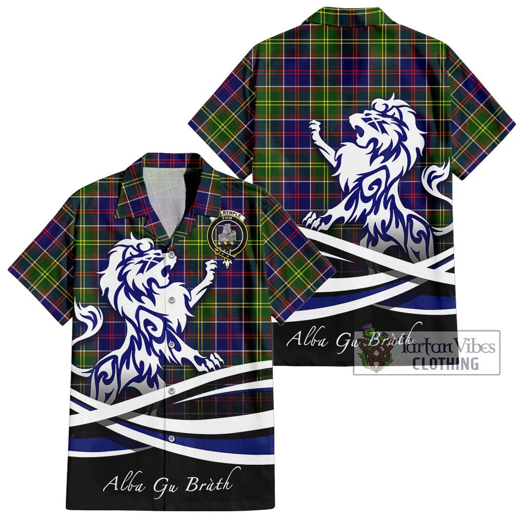 Dalrymple Tartan Hawaiian Shirt with Alba Gu Brath Regal Lion Emblem Kid - Tartan Vibes Clothing