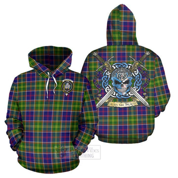 Dalrymple Tartan Hoodie with Family Crest Celtic Skull Style Zip Hoodie - Tartan Vibes Clothing