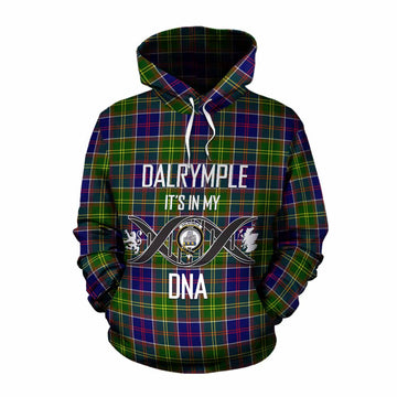 Dalrymple Tartan Cotton Hoodie with Family Crest DNA In Me Style Pullover Hoodie XS - Tartan Vibes Clothing